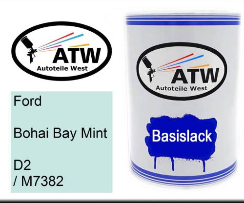 Ford, Bohai Bay Mint, D2 / M7382: 500ml Lackdose, von ATW Autoteile West.